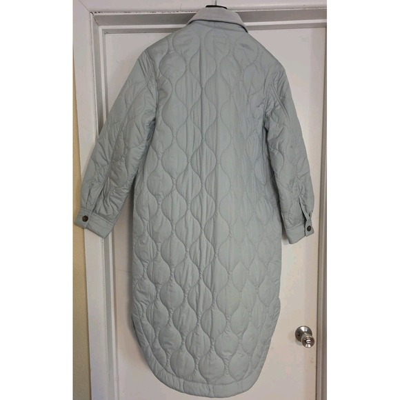 Sundance Jacket Womens Large Blue Button Up Insulated Quilted Long NWT Corduroy - Picture 3 of 9